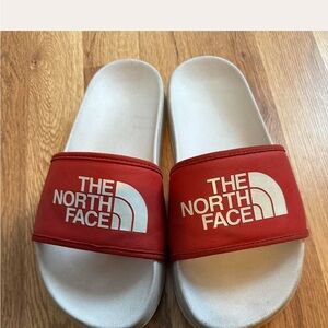 The North Face Red Slide Sandals